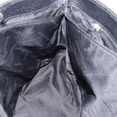 Salvatore Ferragamo Gancini Tote Bag Canvas Black Silver Auth 204386-22