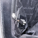 Salvatore Ferragamo Gancini Tote Bag Canvas Black Silver Auth 204386-25