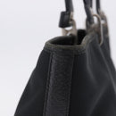 Salvatore Ferragamo Gancini Tote Bag Canvas Black Silver Auth 204386-5