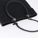 Salvatore Ferragamo Gancini Tote Bag Canvas Black Silver Auth 204386-7