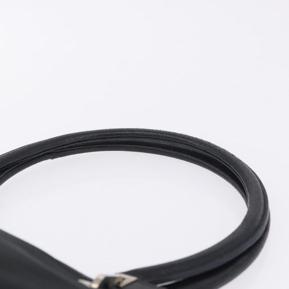 Salvatore Ferragamo Gancini Tote Bag Canvas Black Silver Auth 204386