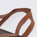 CELINE Macadam Canvas Tote Bag PVC Leather Brown Gold Auth 204387-11