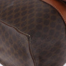 CELINE Macadam Canvas Tote Bag PVC Leather Brown Gold Auth 204387-19