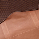 CELINE Macadam Canvas Tote Bag PVC Leather Brown Gold Auth 204387-23
