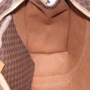 CELINE Macadam Canvas Tote Bag PVC Leather Brown Gold Auth 204387-24