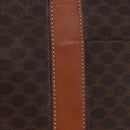 CELINE Macadam Canvas Tote Bag PVC Leather Brown Gold Auth 204387-3