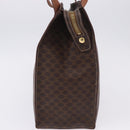 CELINE Macadam Canvas Tote Bag PVC Leather Brown Gold Auth 204387-7