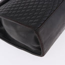 BALLY Hand Bag Leather Black Gold Auth 204388-17