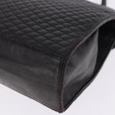 BALLY Hand Bag Leather Black Gold Auth 204388-20
