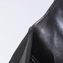 BALLY Hand Bag Leather Black Gold Auth 204388-10