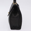 BALLY Hand Bag Leather Black Gold Auth 204388-3