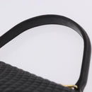BALLY Hand Bag Leather Black Gold Auth 204388-15