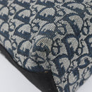 Christian Dior Trotter Canvas Shoulder Bag Navy Silver Auth 204391-14