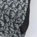 Christian Dior Trotter Canvas Shoulder Bag Navy Silver Auth 204391-15