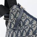 Christian Dior Trotter Canvas Shoulder Bag Navy Silver Auth 204391-18