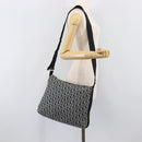 Christian Dior Trotter Canvas Shoulder Bag Navy Silver Auth 204391-26