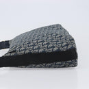 Christian Dior Trotter Canvas Shoulder Bag Navy Silver Auth 204391-5