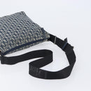 Christian Dior Trotter Canvas Shoulder Bag Navy Silver Auth 204391-7