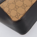 GUCCI GG Canvas Hand Bag Beige Silver 73984 Auth 204400-15