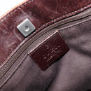 GUCCI GG Canvas Hand Bag Beige Silver 73984 Auth 204400-20