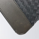 BOTTEGA VENETA INTRECCIATO Clutch Bag Leather Gray Auth 204402-12