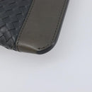 BOTTEGA VENETA INTRECCIATO Clutch Bag Leather Gray Auth 204402-8
