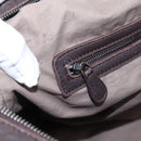 BOTTEGA VENETA INTRECCIATO Hand Bag Leather Dark Brown Silver Auth 204404-21
