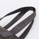 BOTTEGA VENETA INTRECCIATO Hand Bag Leather Dark Brown Silver Auth 204404-9