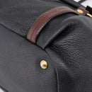 PRADA Tote Bag Vittero Dino Leather Black Gold Auth 204406-16