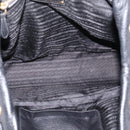 PRADA Tote Bag Vittero Dino Leather Black Gold Auth 204406-11