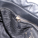 PRADA Tote Bag Vittero Dino Leather Black Gold Auth 204406-24