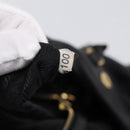 PRADA Tote Bag Vittero Dino Leather Black Gold Auth 204406-12