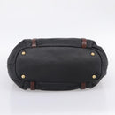 PRADA Tote Bag Vittero Dino Leather Black Gold Auth 204406-5
