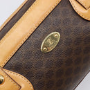 CELINE Macadam Canvas Tote Bag PVC Leather Brown Gold Auth 204407A-18