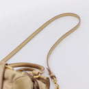 Miu Miu Hand Bag Vitellolux 2way Beige Gold Auth 204412V-16