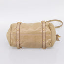 Miu Miu Hand Bag Vitellolux 2way Beige Gold Auth 204412V-5