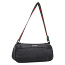 GUCCI Web Sherry Line Accessory Pouch Canvas Black Silver 92820 Auth 204414-1