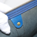 LOUIS VUITTON Epi Keepall 50 Boston Bag Blue M42965 LV Auth 204418-20