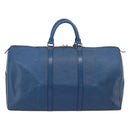 LOUIS VUITTON Epi Keepall 50 Boston Bag Blue M42965 LV Auth 204418-3