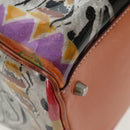 PRADA Tote Bag Vinyl Multicolor Silver Auth 204422A-12