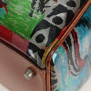PRADA Tote Bag Vinyl Multicolor Silver Auth 204422A-13