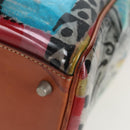 PRADA Tote Bag Vinyl Multicolor Silver Auth 204422A-15