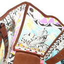PRADA Tote Bag Vinyl Multicolor Silver Auth 204422A-23