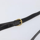 GUCCI Shoulder Bag Leather Black Gold 99 001 3414 Auth 204427-10
