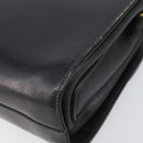 GUCCI Shoulder Bag Leather Black Gold 99 001 3414 Auth 204427-14