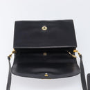 GUCCI Shoulder Bag Leather Black Gold 99 001 3414 Auth 204427-19
