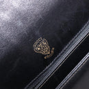 GUCCI Shoulder Bag Leather Black Gold 99 001 3414 Auth 204427-20