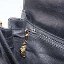 GUCCI Shoulder Bag Leather Black Gold 99 001 3414 Auth 204427-24
