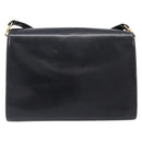 GUCCI Shoulder Bag Leather Black Gold 99 001 3414 Auth 204427-3