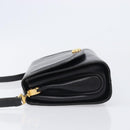 GUCCI Shoulder Bag Leather Black Gold 99 001 3414 Auth 204427-5